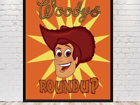 Woody s RoundUp Poster Vintage Disney Poster Toy Story 2 Woody Disney Movie Posters Disney World Disneyland Attraction Wall Art Nursery Online