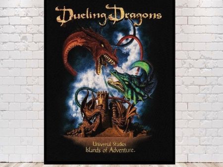 Dueling Dragons Poster Universal Studios Poster Sizes 8x10, 11x14, 13x19 16x20 18x24 Dueling Dragons Roller Coaster Poster Duellling Dragons Sale