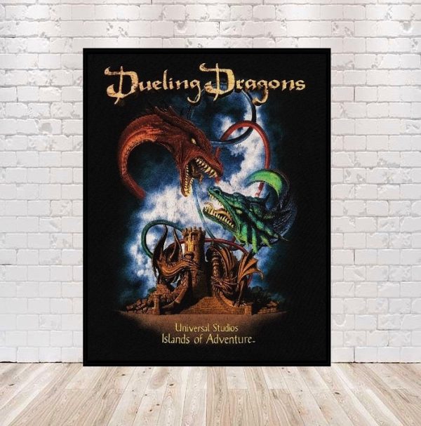 Dueling Dragons Poster Universal Studios Poster Sizes 8x10, 11x14, 13x19 16x20 18x24 Dueling Dragons Roller Coaster Poster Duellling Dragons Sale