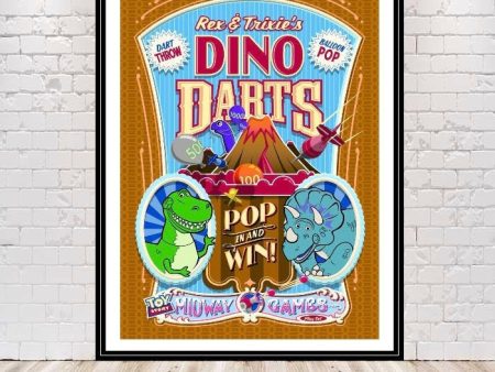 Toy Story Mania POSTER Dino Darts Poster Sizes 8x10, 11x14, 13x19  Hollywood Studios Poster Toy Story Land Poster Vintage Disney Poster Supply