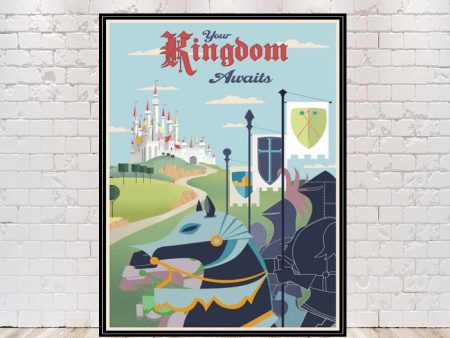 Your Kingdom Awaits Poster Sleeping Beauty Poster Magic Kingdom POSTER (Sizes) 8x10, 11x14, 13x19, 16x20, 18x24 Vintage Disney Poster Hot on Sale