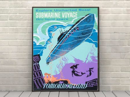 Submarine Voyage Poster Disney Attraction Poster Tomorrowland Poster Magic Kingdom Sale