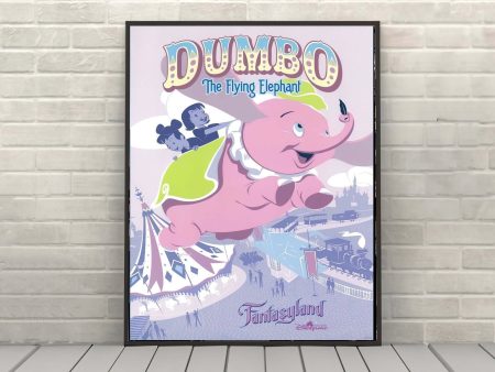 Dumbo The Flying Elephant Poster Dumbo Attraction Poster Storybook Circus Fantasyland Magic Kingdom Disney Poster Disneyland Posters For Cheap