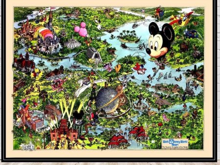 Walt Disney World Map Poster Disney Map Poster Disney Poster Magic Kingdom Poster Epcot Poster Hollywood Studios Map Animal Kingdom Poster Online now