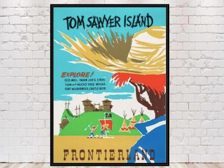 Tom Sawyer Island Poster Vintage Disney Poster Sizes 8x10 11x14, 13x19 16x20 18x24 Frontierland Poster Disney World Poster Tom Sawyer Poster For Discount