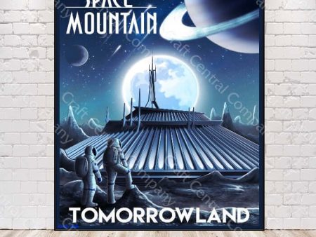 Space Mountain Poster Vintage Disney Attraction Posters Magic Kingdom Tomorrowland Disneyland For Cheap