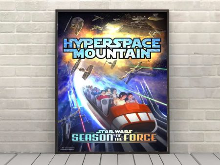 HyperSpace Mountain Poster Space Mountain Poster Vintage Disney Poster Star Wars Poster 8x10, 11x14, 13x19, 16x20, 18x24 Tomorrowland Poster Online now