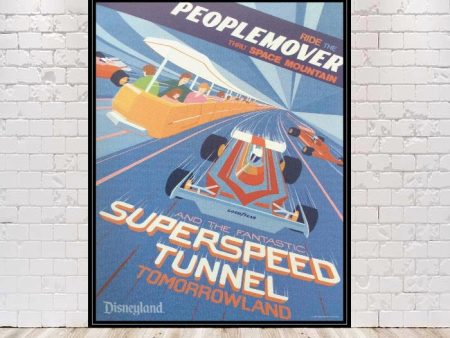 People Mover Poster Tomorrowland Speedway Poster Disney Attraction Poster Disneyland Poster Vintage Disney Poster Tomorrowland Poster Fashion