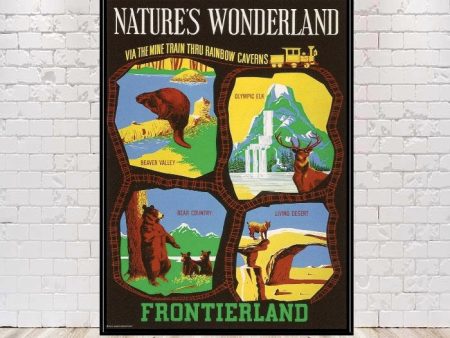 Natures Wonderland Poster Disney World Poster Vintage Disney Poster Disney Frontierland Poster Cheap