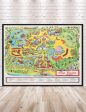 1973 Disney World Map Poster Magic Kingdom Map Vintage Disney Poster Disney Map Poster poster Disney World Poster Ride Map Attraction Poster Online Sale