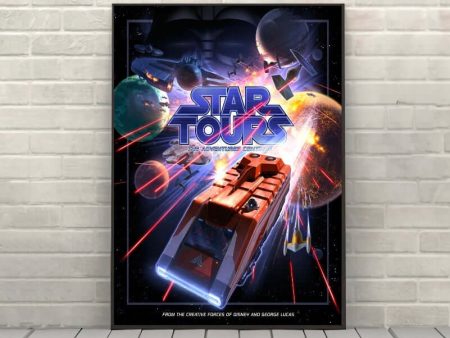 Star Tours Poster Disney Poster Disney Attraction Poster Vintage Star Wars Poster Hollywood Studios Disneyland Posters Disney World Wall Art Online now