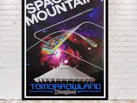 Space Mountain Poster Vintage Disney Poster Attraction Poster Magic Kingdom Poster Tomorrowland Poster Disney World Poster Disneyland Poster Online Hot Sale