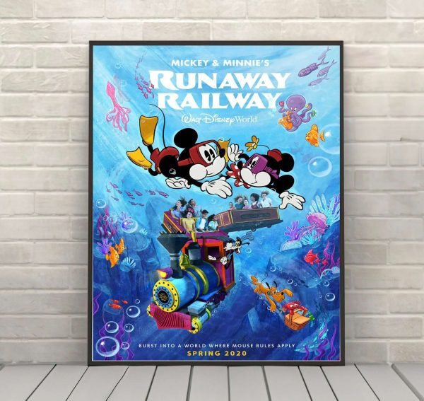 Mickey and Minnies Runaway Railway Poster Hollywood Studios Poster Disney World Poster Vintage Disney Poster Attraction Poster Disneyland For Discount