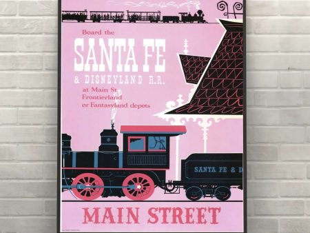 Disneyland RailRoad Poster Disney Santa Fe and Disneyland R.R. Poster Main Street Poster Vintage Disney Poster 8x10 11x14 13x19 16x20 18x24 For Sale