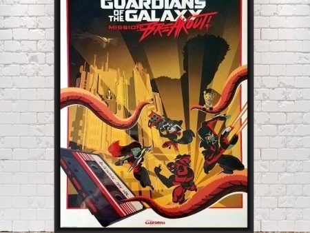 Guardians Of The Galaxy Mission Breakout Poster Disney Attraction Poster Vintage Disneyland Poster California Adventure Poster Wall Art Online now