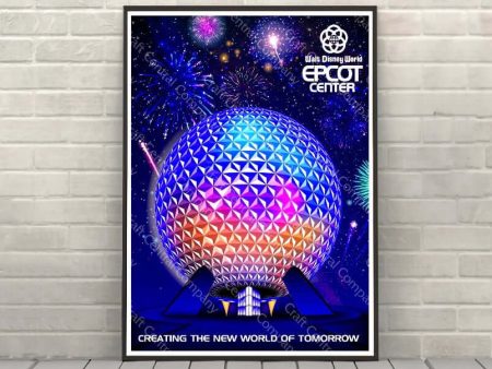 Epcot Center Illuminations Poster Disney Attraction Poster Spaceship Earth Posters For Cheap