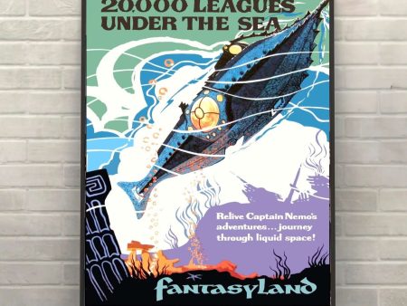 20,000 Leagues Under the Sea Poster Ride Attraction Poster Fantasyland Poster Disneyland Poster Disney World Poster  Vintage Disney Poster Online