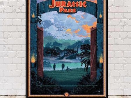 Jurassic Park Poster Attraction Poster Isla Nublar Poster Universal Studios Poster Vintage Classic Movie Poster Jurassic Park ride posters Online Hot Sale