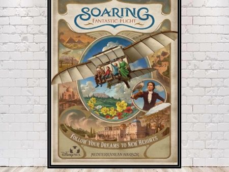 Soarin Poster Soaring Fantastic Flight Attraction Poster Vintage Epcot Poster Disney Poster Disney World Posters Tokyo Disneyland Poster Online now