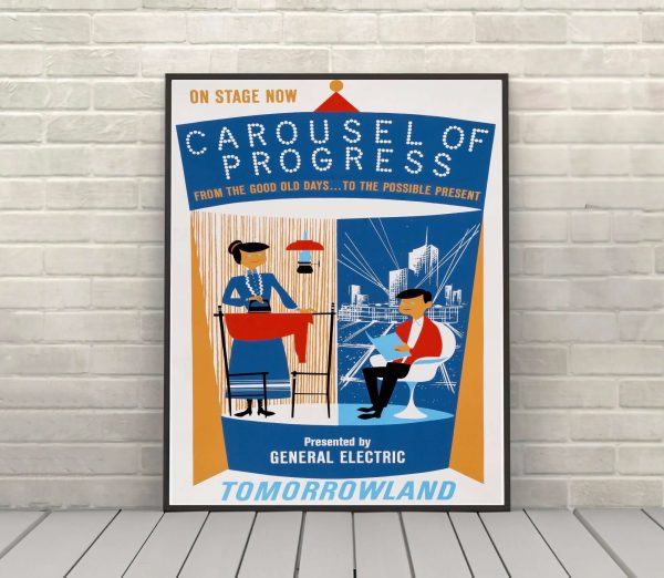 Carousel of Progress Attraction Poster Vintage Disney Poster Disney World Poster Tomorrowland Poster Magic Kingdom Poster Disneyland Poster Online Sale