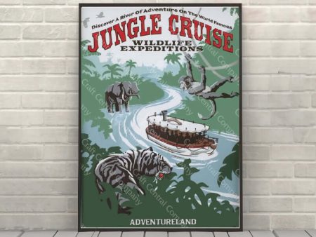 Jungle Cruise Poster Vintage Disney Attraction Poster  Magic Kingdom Adventureland Posters Disney World Poster Tokyo Disneyland Wall Art Online Sale