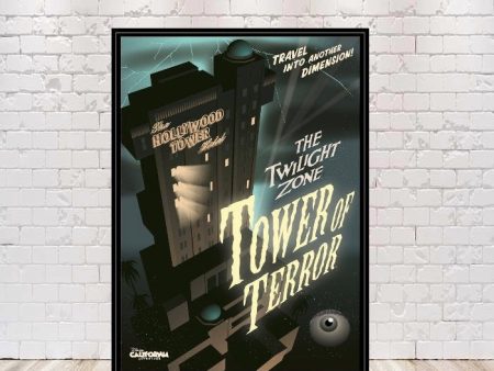 Tower of Terror Poster Disney Attraction Poster Hollywood Studios Poster Vintage Disney Poster Twilight Zone Poster Disneyland Poster For Sale