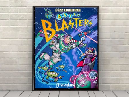 Buzz Lightyear Astro Blasters Disney Poster Toy Story Poster Vintage Disney Attraction Poster Tomorrowland Poster Disneyland Posters Online Hot Sale